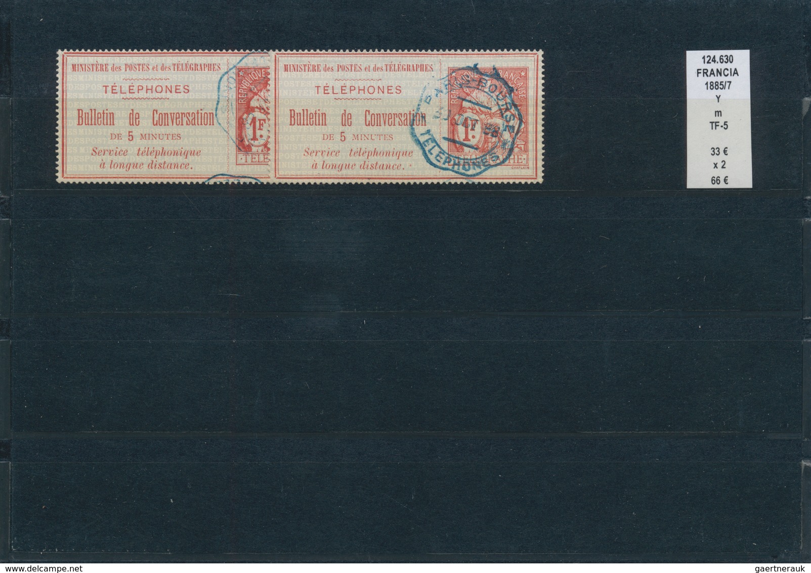 Frankreich - Ganzsachen: 1885/1910 (ca.), Comprehensive Holding Of Used Telephone Billets. Yvert App - Other & Unclassified