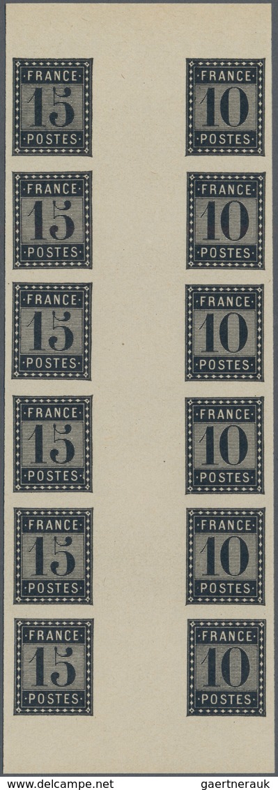 Frankreich - Besonderheiten: 1876, ESSAY DE L'IMPRIMERIE NATIONALE Imperf. 10c. Black And 15c. Black - Other & Unclassified