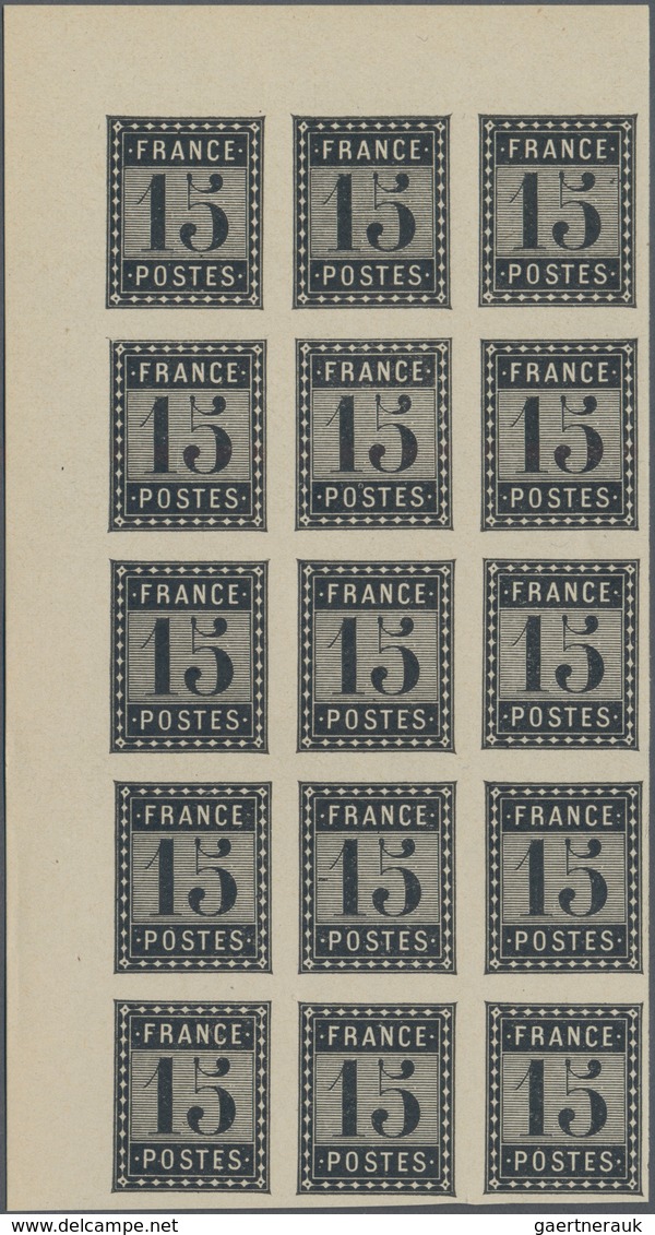 Frankreich - Besonderheiten: 1876, ESSAY DE L'IMPRIMERIE NATIONALE Imperf. 10c. Black And 15c. Black - Sonstige & Ohne Zuordnung