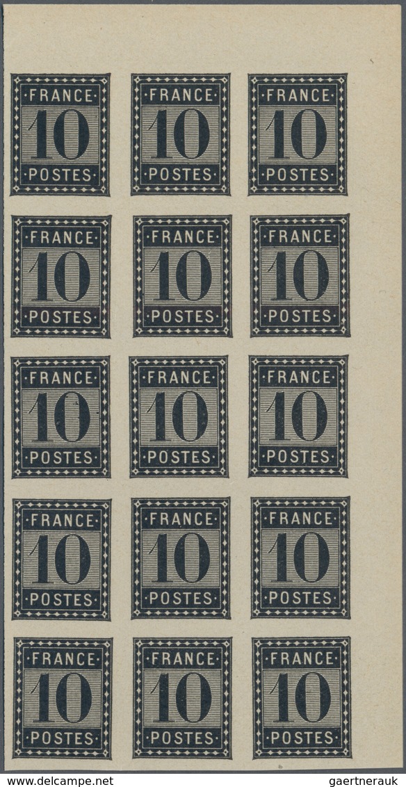 Frankreich - Besonderheiten: 1876, ESSAY DE L'IMPRIMERIE NATIONALE Imperf. 10c. Black And 15c. Black - Sonstige & Ohne Zuordnung