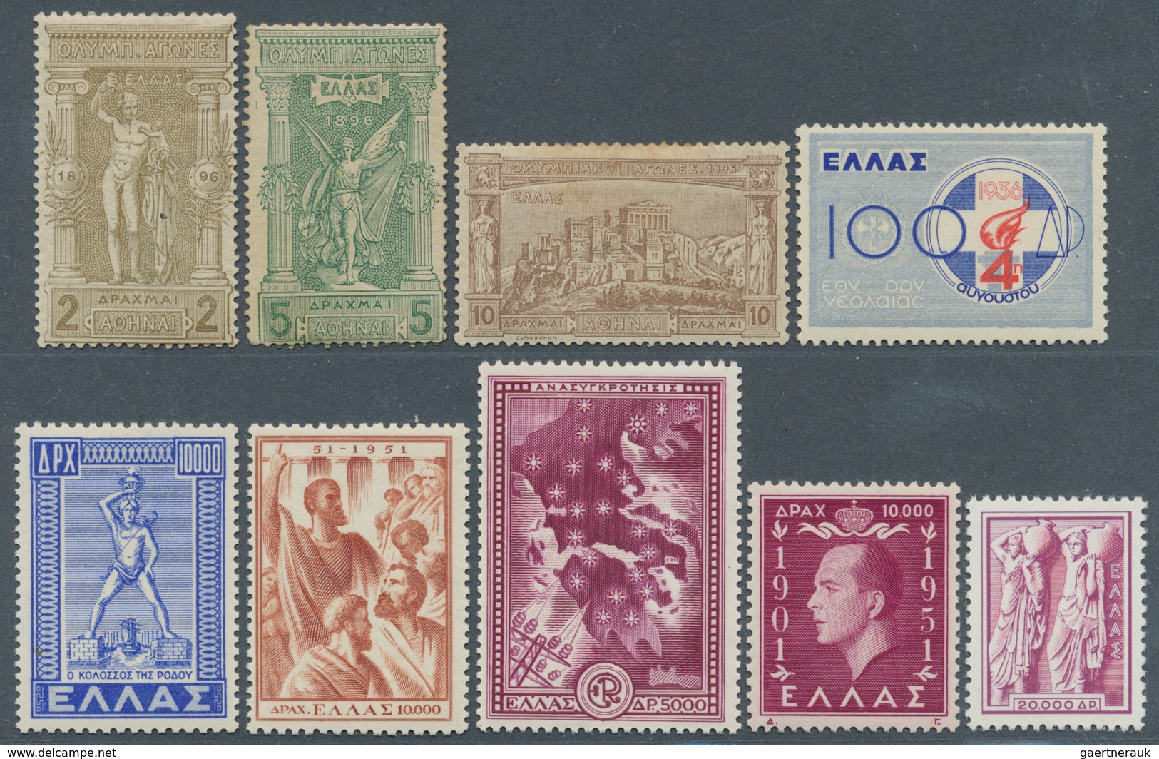 Griechenland: 1861-1975 (approx.), Interesting But Disorganised Accumulation On Album Pages And In D - Used Stamps