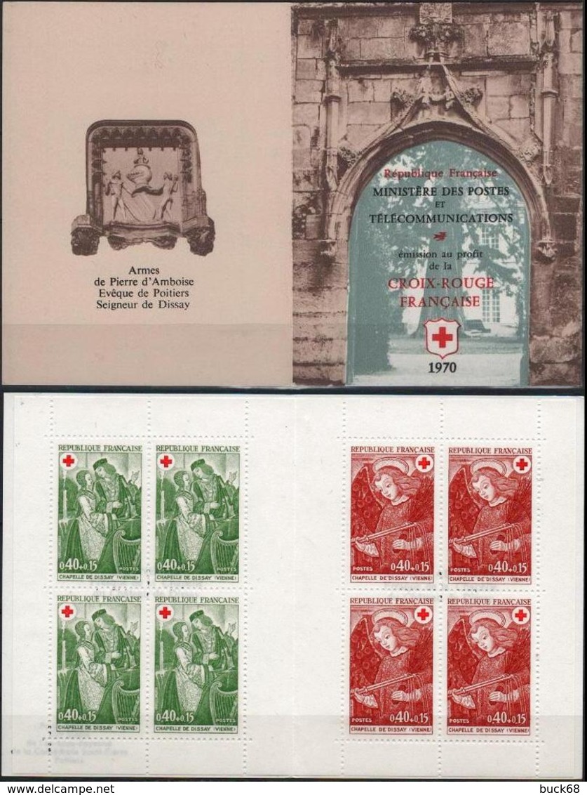 FRANCE Carnet 2019a ** MNH Croix-Rouge 1970 : Chapelle De Dissay Variété (CV 90 €) Le - Cher En Achat Immédiat - Rode Kruis