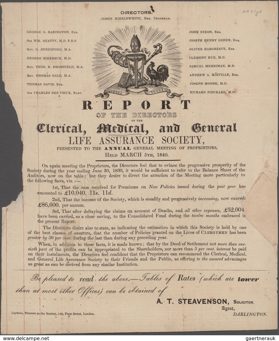 Großbritannien: 1840 MULREADY: Collection Of Seven Mulready Letter Sheets 1d., All With Advertisemen - Altri & Non Classificati