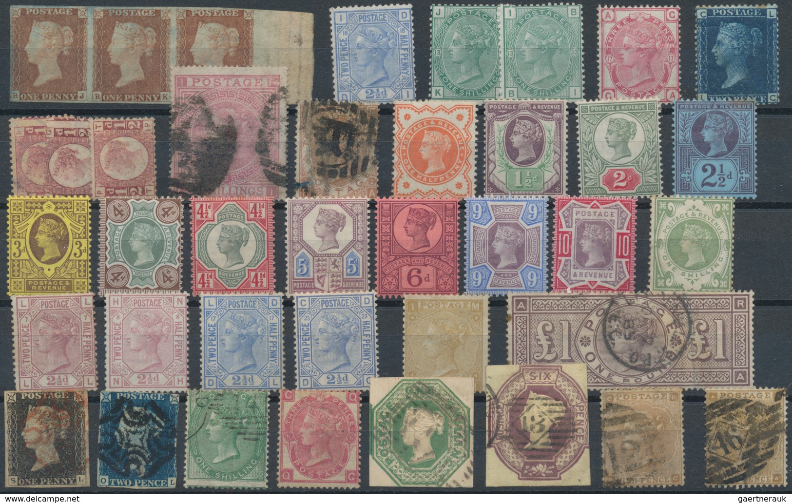 Großbritannien: 1840/1930 (ca.), Used And Mint Accumulation On Stockcards With Plenty Of Material, B - Autres & Non Classés