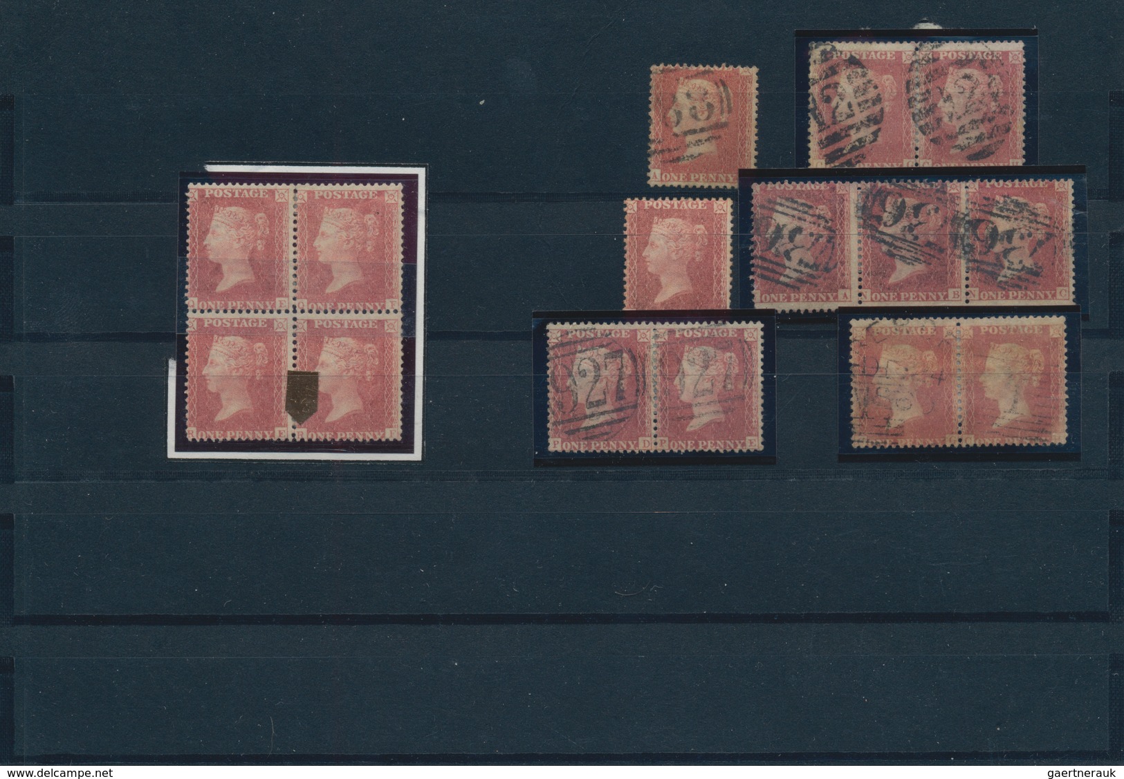 Großbritannien: 1856/1858, 1d. Red (shades), Paper No Longer Blued, Terrific Collection/holding Of A - Autres & Non Classés