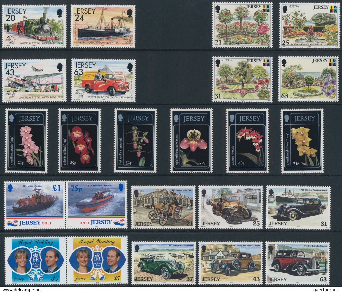 Großbritannien - Jersey: 1999, Year Pack, Investment Lot With 105 Copies Of The Year Set On Stockcar - Jersey