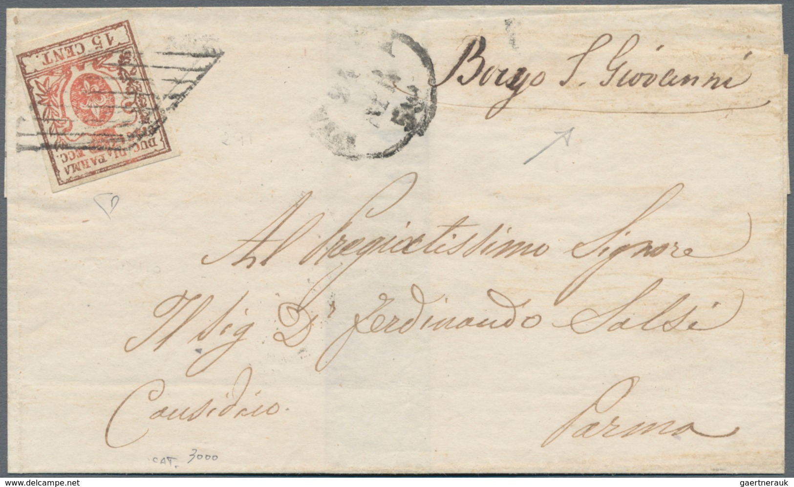 Italien - Altitalienische Staaten: Parma: 1852/1859, Comprehensive Collection With Ca.20 Letters, Co - Parme