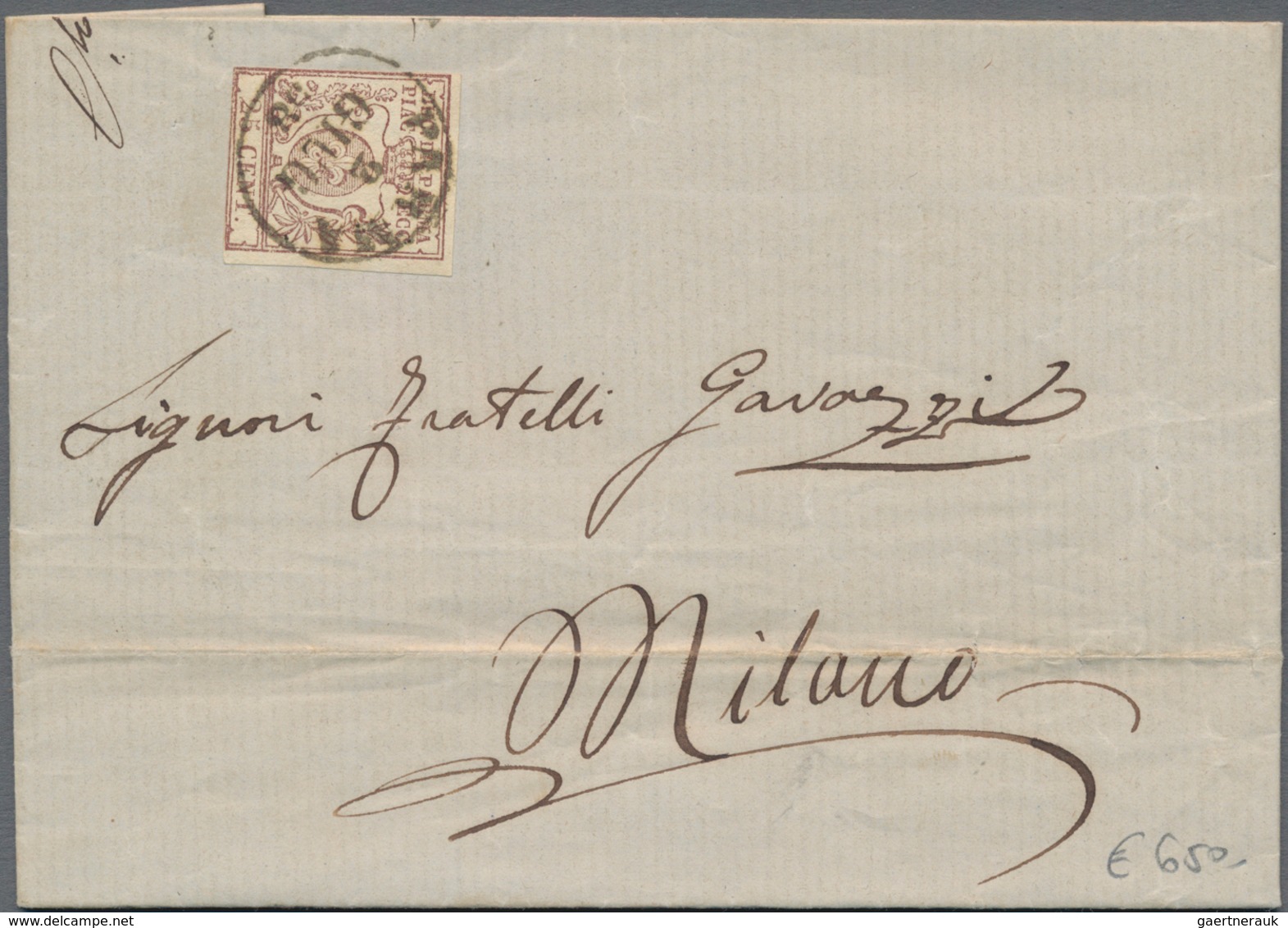 Italien - Altitalienische Staaten: Parma: 1852/1859, Comprehensive Collection With Ca.20 Letters, Co - Parme