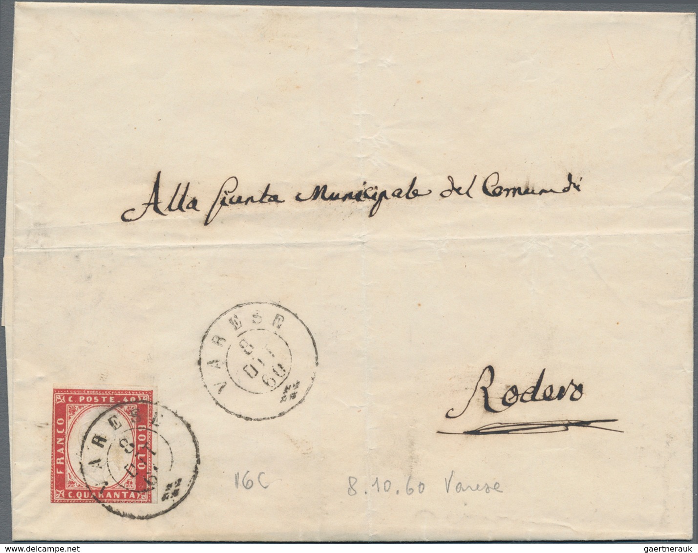 Italien - Altitalienische Staaten: Sardinien: 1851/1861, Comprehensive Collection With Ca.60 Letters - Sardinia