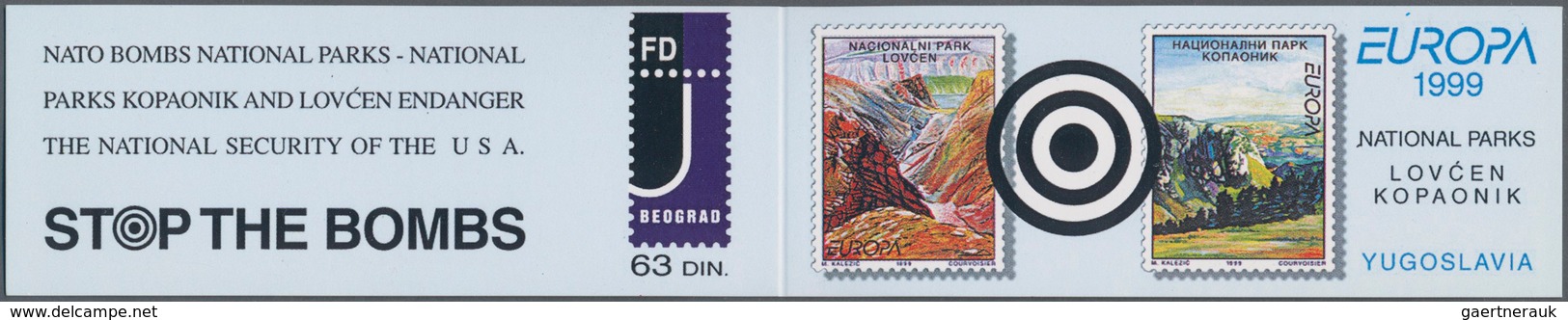 Jugoslawien - Markenheftchen: 1999, Europa: National Parks, Private Booklets With Three Sets Of This - Booklets