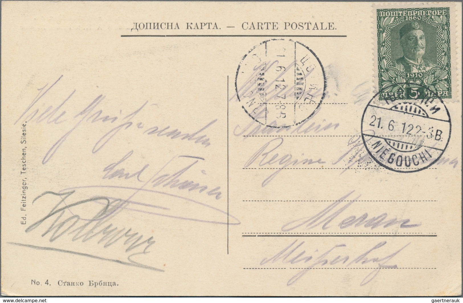 Montenegro: 1900/1912, Appr. 215 Mostly Stationery Cards And Envelopes In Majority Unused Or Cancell - Montenegro