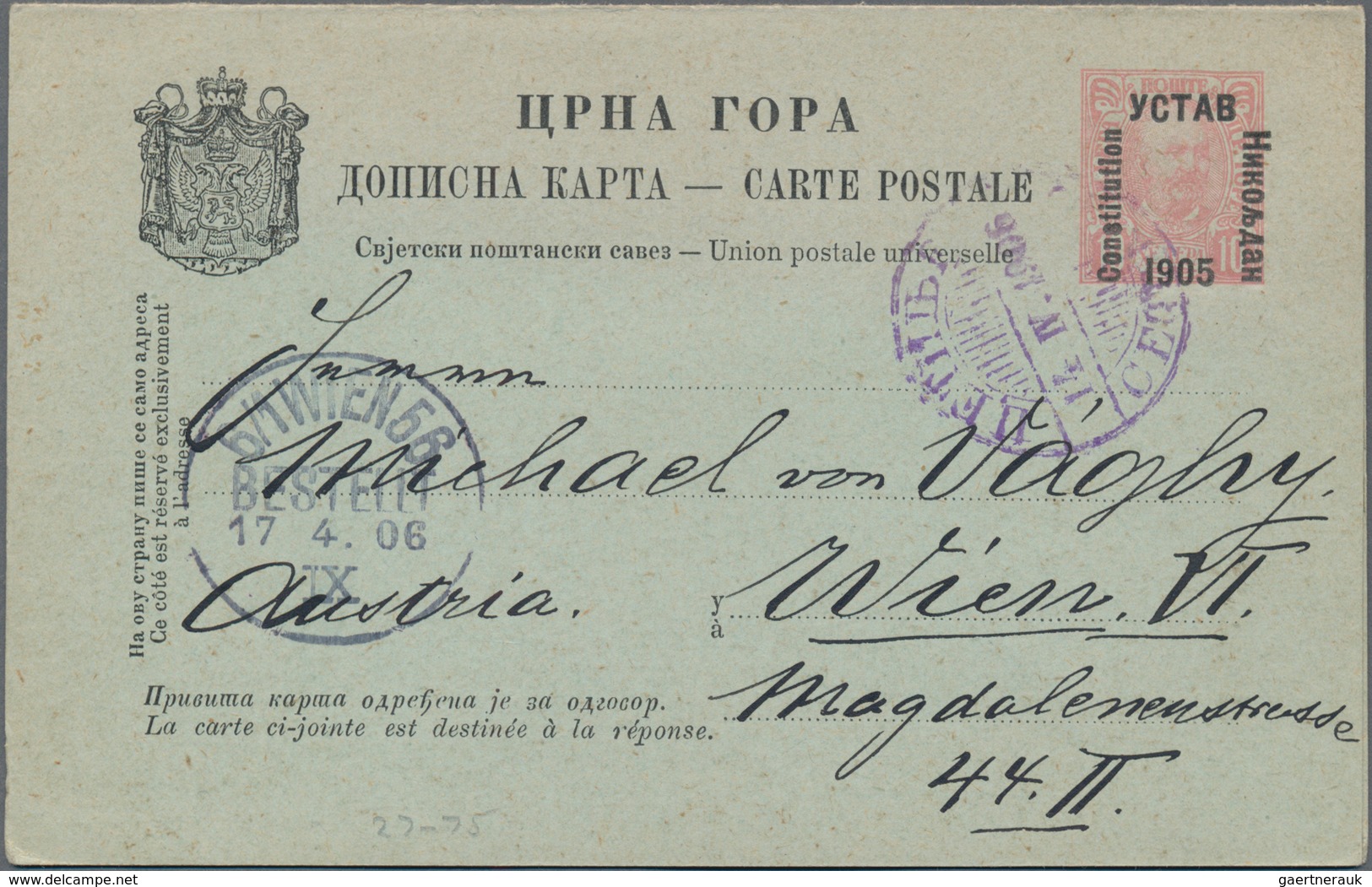 Montenegro: 1900/1912, Appr. 215 Mostly Stationery Cards And Envelopes In Majority Unused Or Cancell - Montenegro