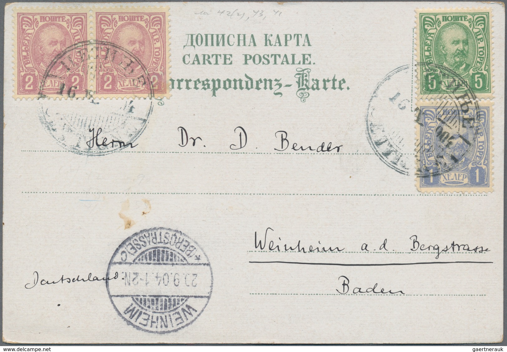 Montenegro: 1900/1912, Appr. 215 Mostly Stationery Cards And Envelopes In Majority Unused Or Cancell - Montenegro