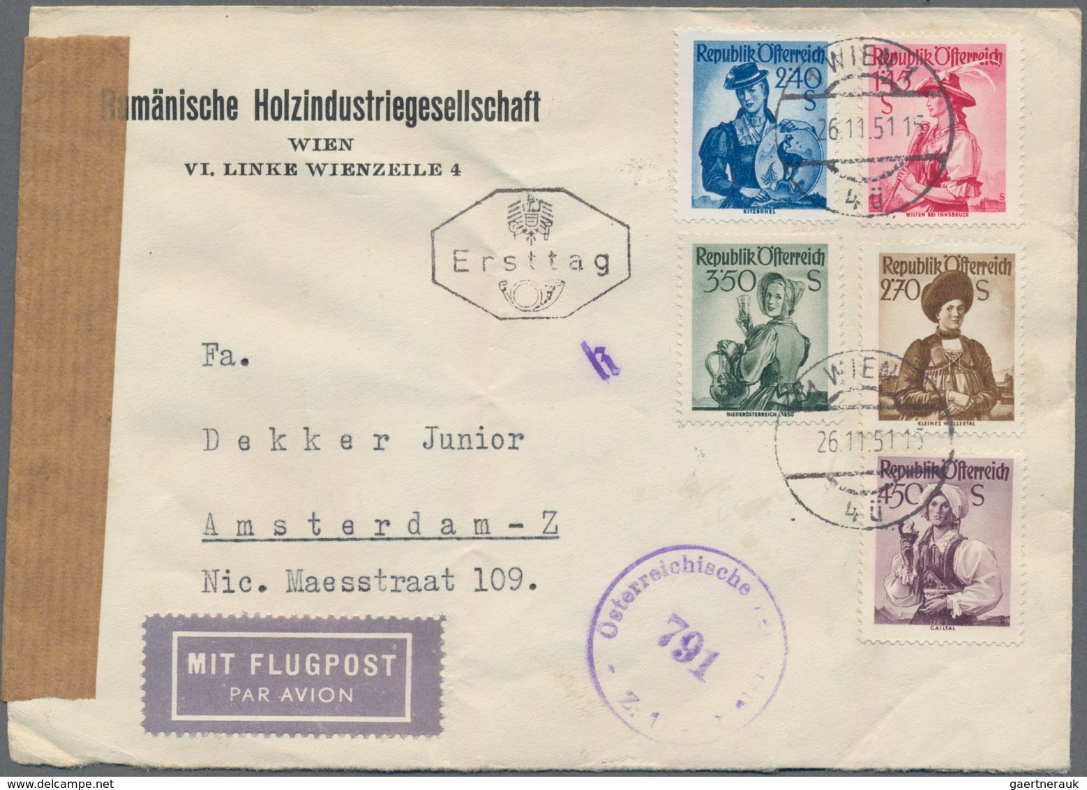 Österreich: 1945-1965, Leitz Ordner gefüllt mit FDC aus dem genanntem Zeitraum, dabei auch komplette