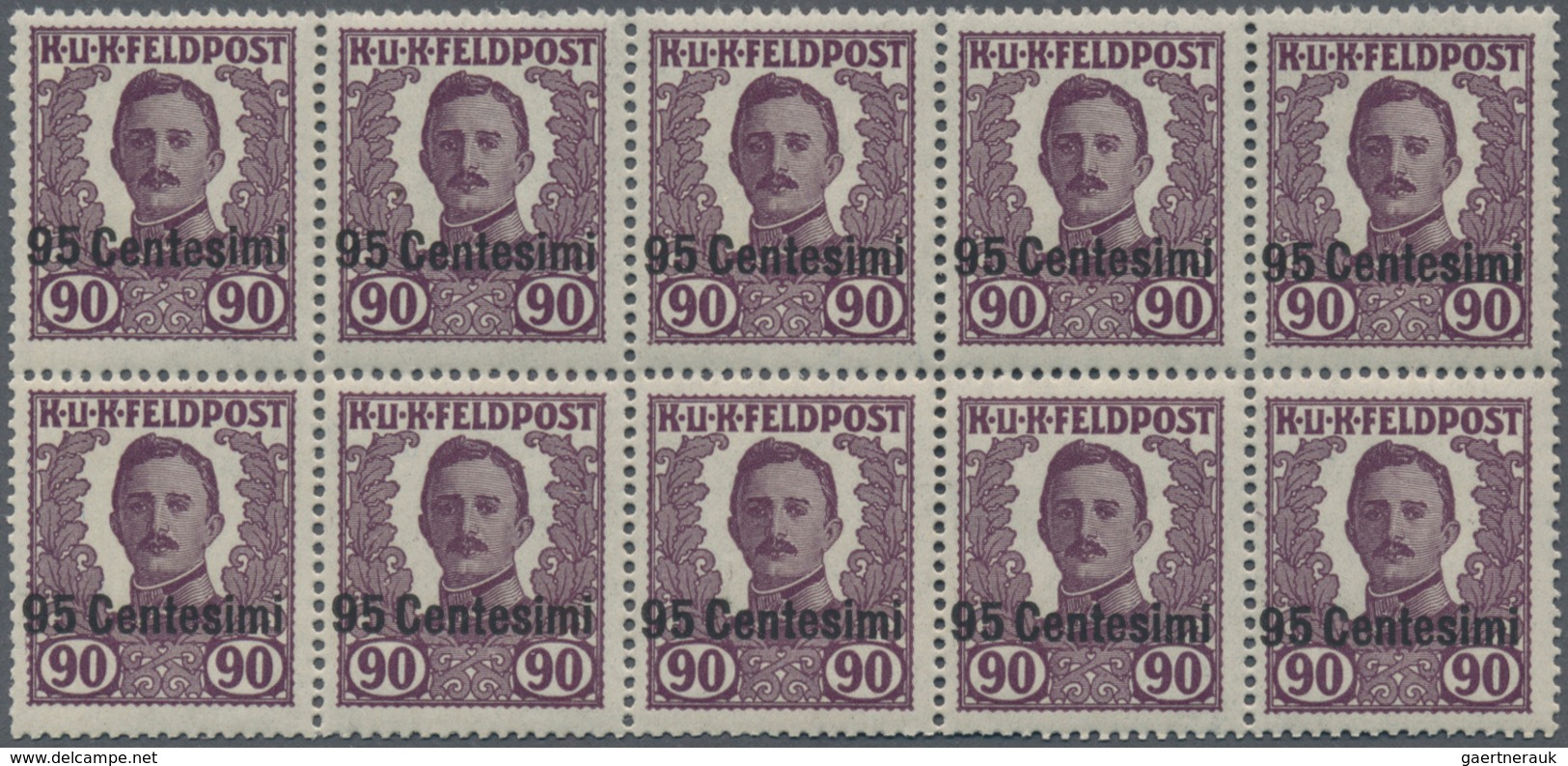Österreichisch-Ungarische Feldpost - Rumänien: 1918, Unverausgabte Serie 'Kaiser Karl I.' Mit Aufdru - Other & Unclassified