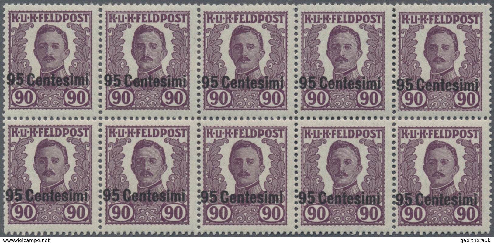 Rumänien: 1918, Austrian Field Post, Not Issued "Emperor Carol I." With Overprint "BANI", Set Of Twe - Ungebraucht