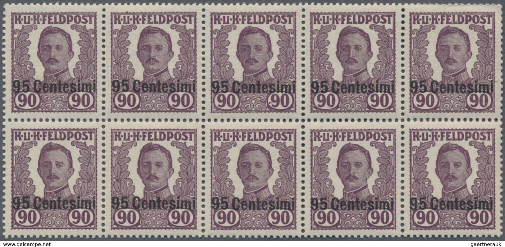 Rumänien: 1918, Austrian Field Post, Not Issued "Emperor Carol I." With Overprint "BANI", Set Of Twe - Neufs