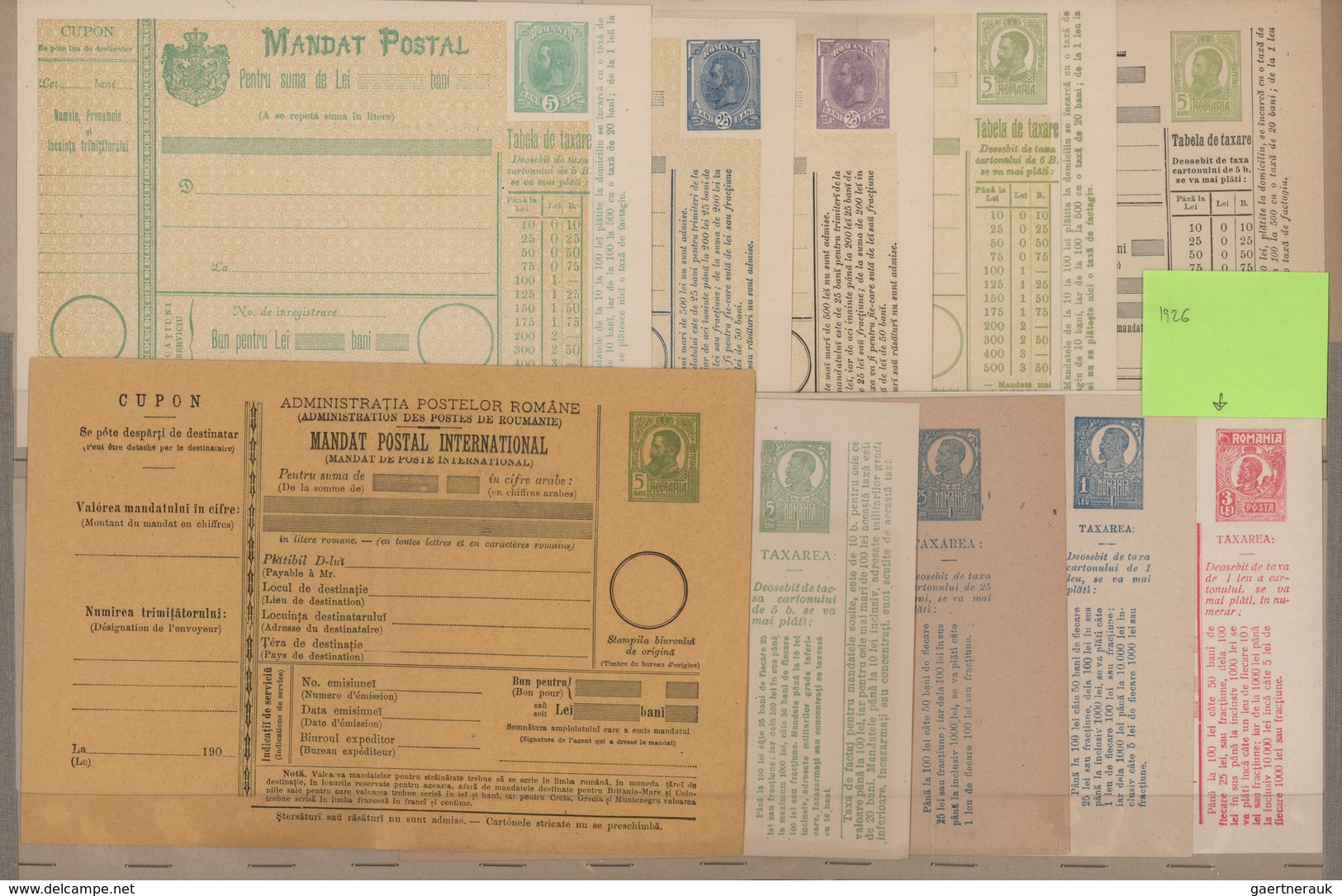 Rumänien - Ganzsachen: 1878-1956: THE ENTIRE COLLECTION OF THE UPU SAMPLES OF ROMANIAN POSTAL STATIO - Entiers Postaux