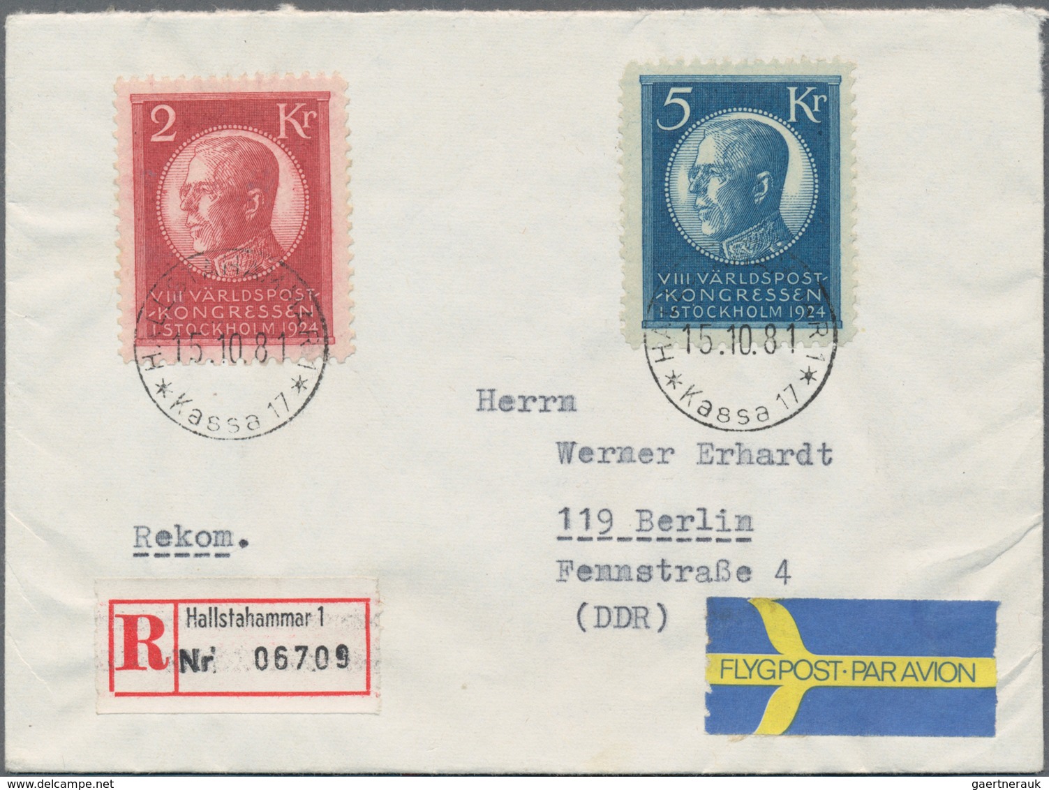 Schweden: 1831/1980, Very Contrasting Lot Of 520 Letters And Cards Beginning With Two Pre Philatelic - Lettres & Documents