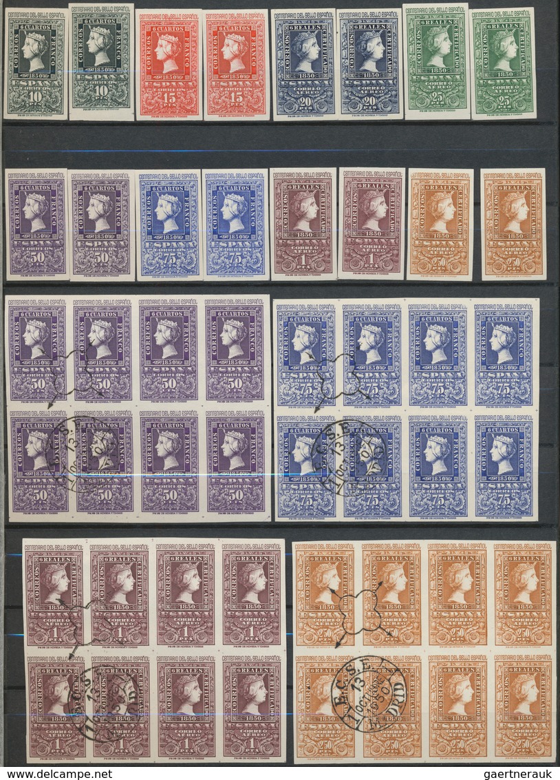 Spanien: 1920-1950, Zumeist Postfrische Partie Mit Guten Serien (z.T. Mehrfach) Dabei 100 J. Briefma - Unused Stamps