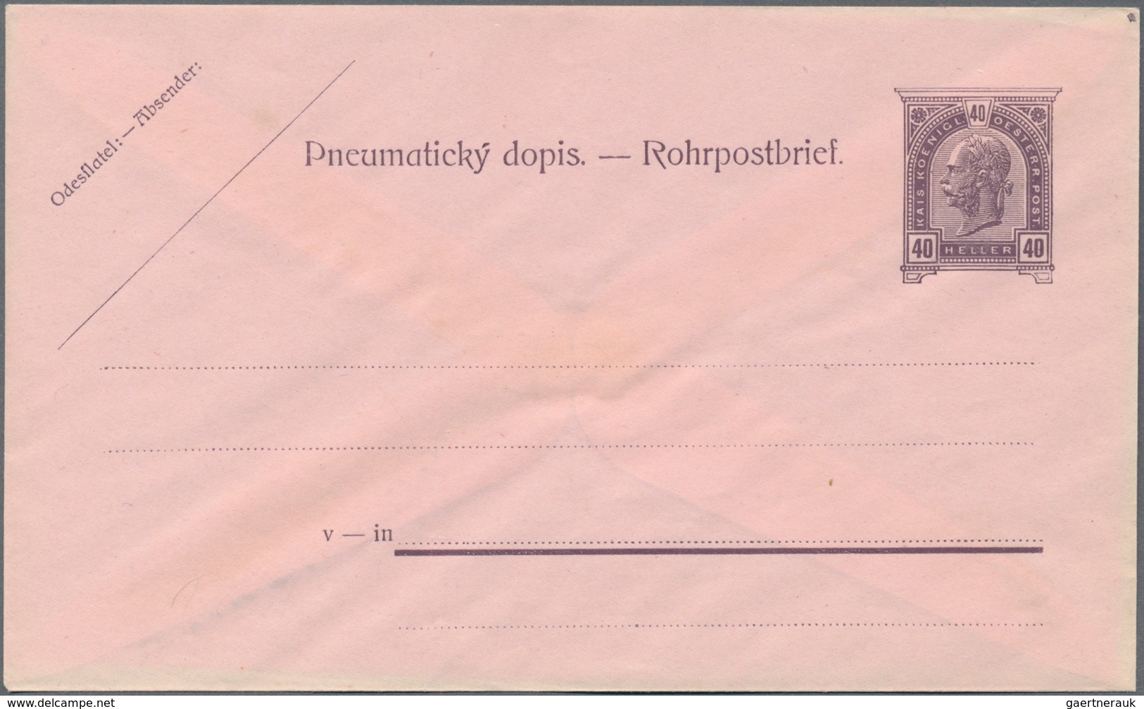 Tschechoslowakei - Besonderheiten: 1899/1944, ROHRPOST PRAG, Hochwertige Sammlung Mit 28 Belegen, Be - Autres & Non Classés