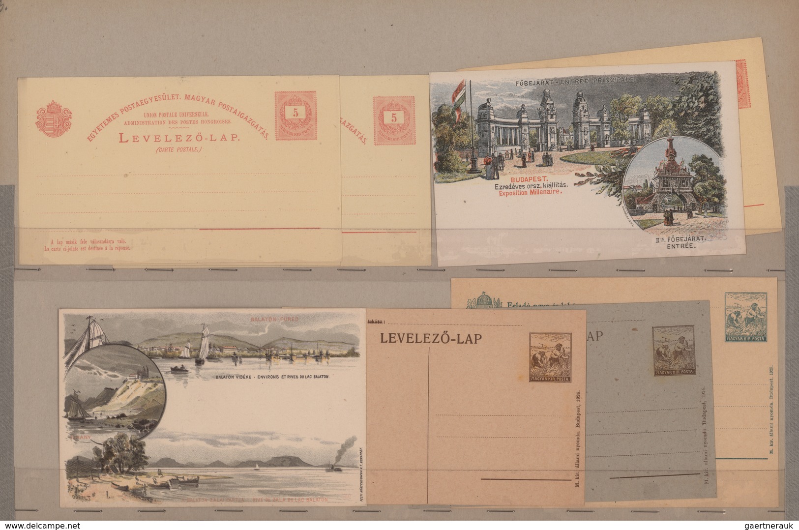 Ungarn - Ganzsachen: 1876-1951: THE ENTIRE COLLECTION OF THE UPU SAMPLES OF HUNGARIAN POSTAL STATION - Ganzsachen