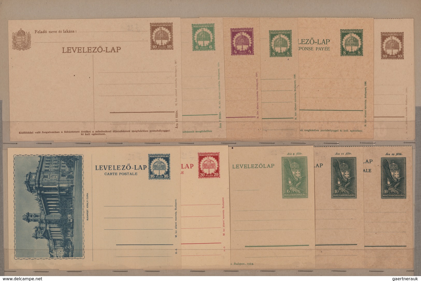 Ungarn - Ganzsachen: 1876-1951: THE ENTIRE COLLECTION OF THE UPU SAMPLES OF HUNGARIAN POSTAL STATION - Enteros Postales
