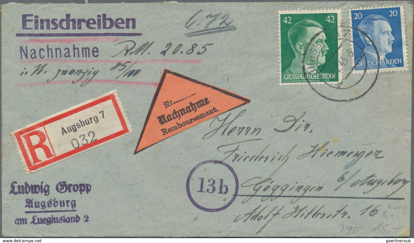 Deutschland: 1900/1945, umfangreiche Zusammenstellung von ca. 800 Briefen, Karten aus allem Bereiche