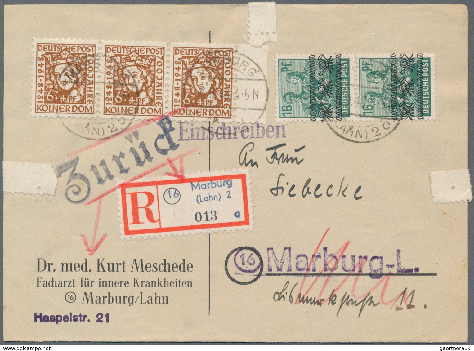 Deutschland: 1855/2000: umfangreicher Briefposten in 9 Ordnern. Der Hauptwert liegt beim Deutschen R