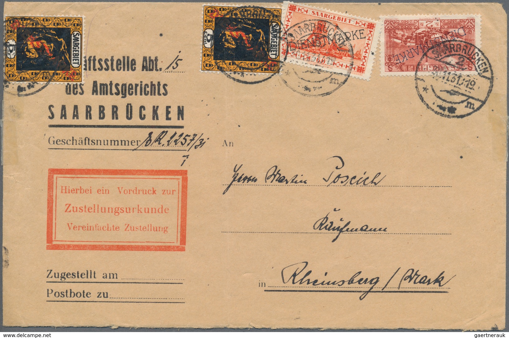 Deutschland: 1875 - 1938 (ca.), Posten von 60 zumeist deutschen Belegen im Album, dabei Memel, Obers