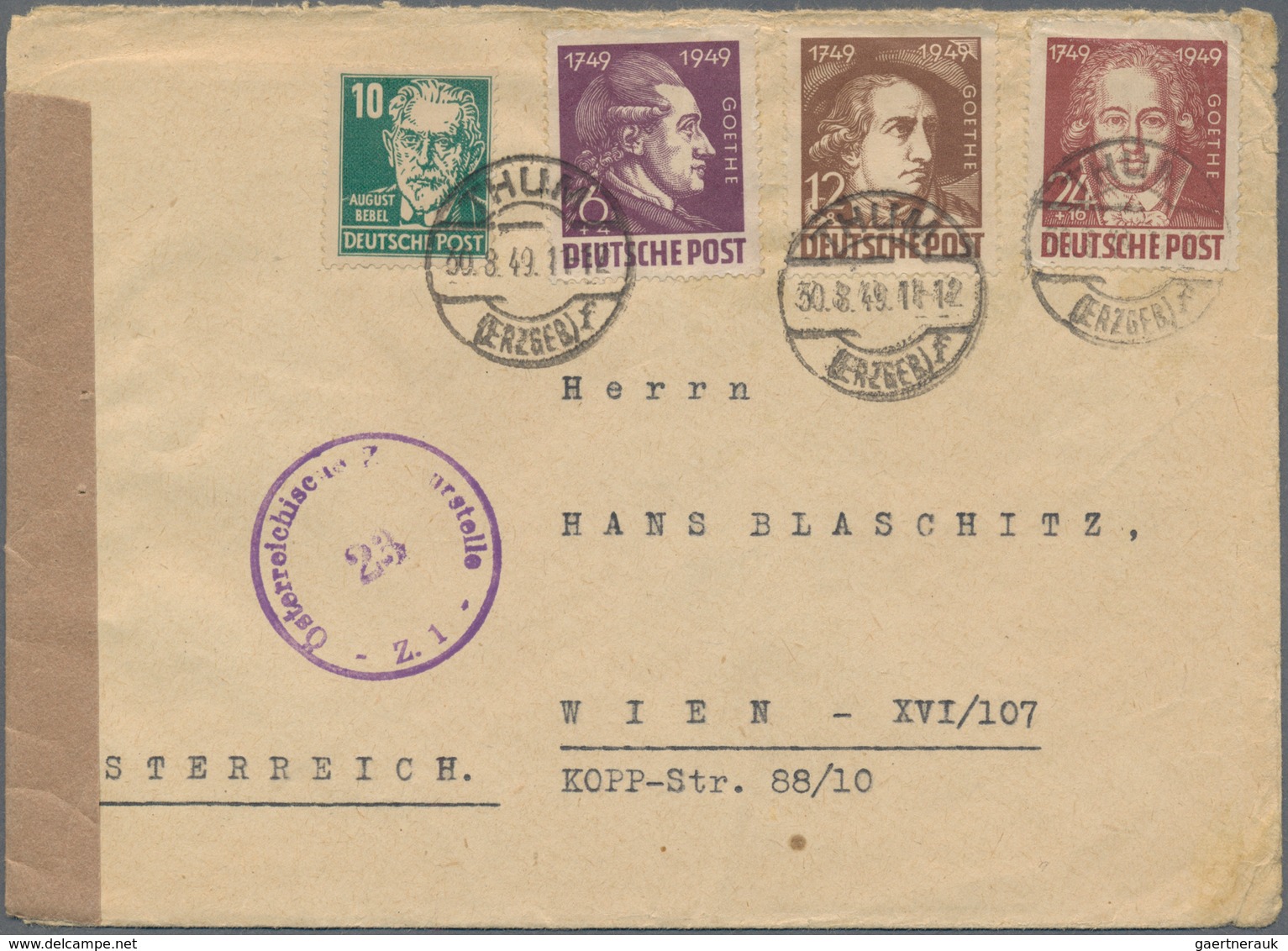 Deutschland: 1928 - 1960 (ca.), Posten Von über 50 Belegen, Dabei Zensuren, Luftposte, Besatzungszon - Sammlungen