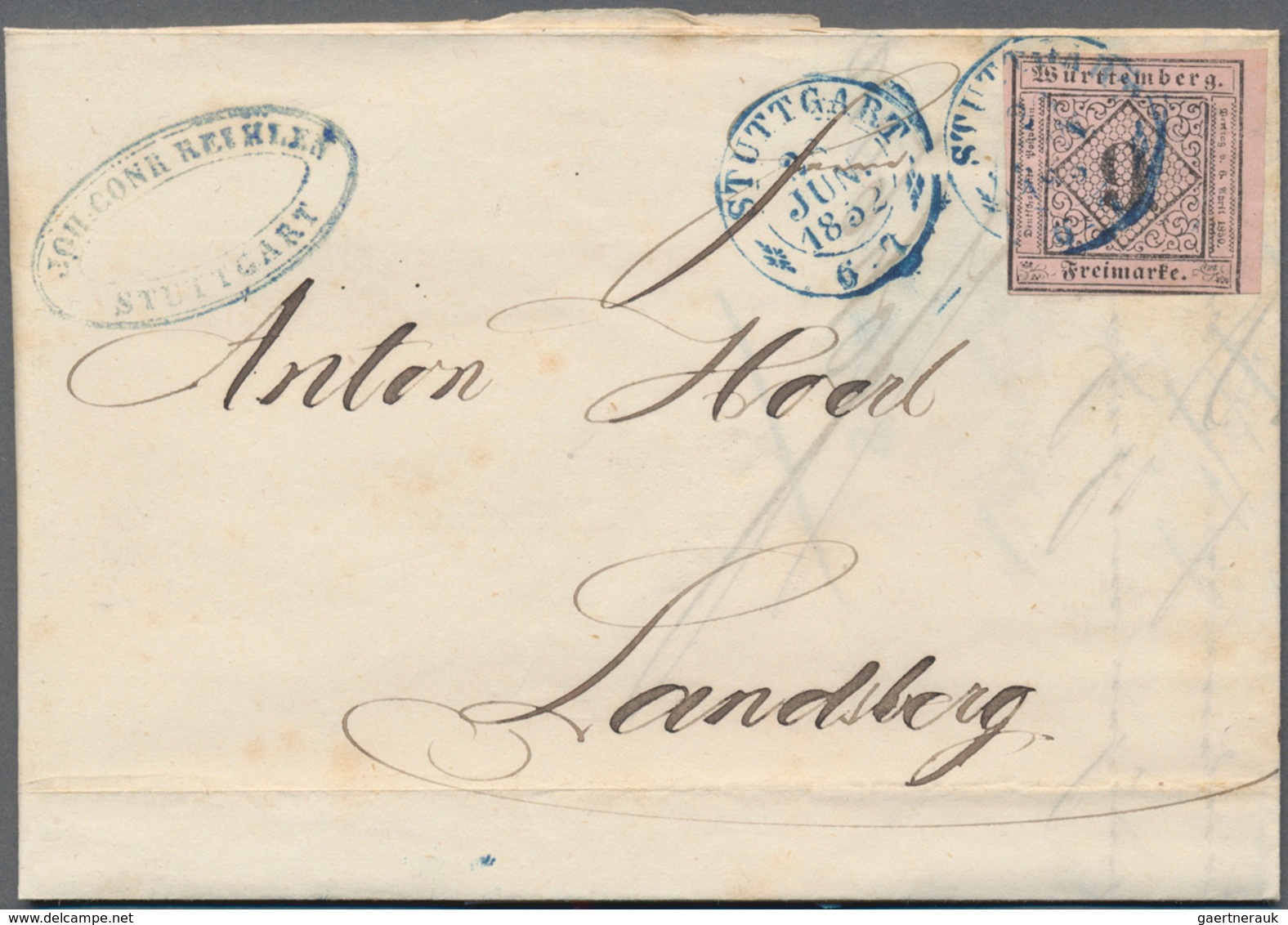 Bayern - Marken Und Briefe: 1850-1860, Partie Mit Rund 775 Briefen Aus Einer Korrespondenz, Dabei Zu - Autres & Non Classés