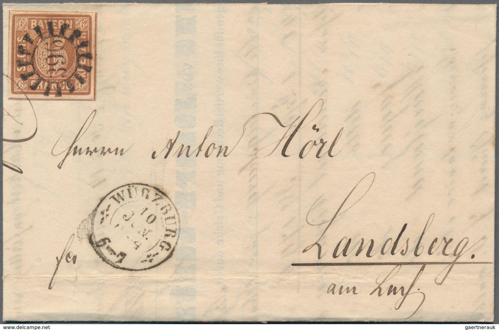 Bayern - Marken und Briefe: 1850-1860, Partie mit rund 775 Briefen aus einer Korrespondenz, dabei zu
