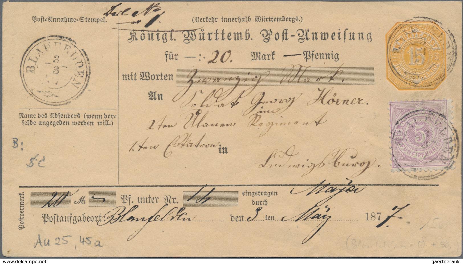 Württemberg - Ganzsachen: 1861/1920, Umfangreicher Und Wertvoller Bestand Von Ca. 329 Gebrauchten Ga - Autres & Non Classés