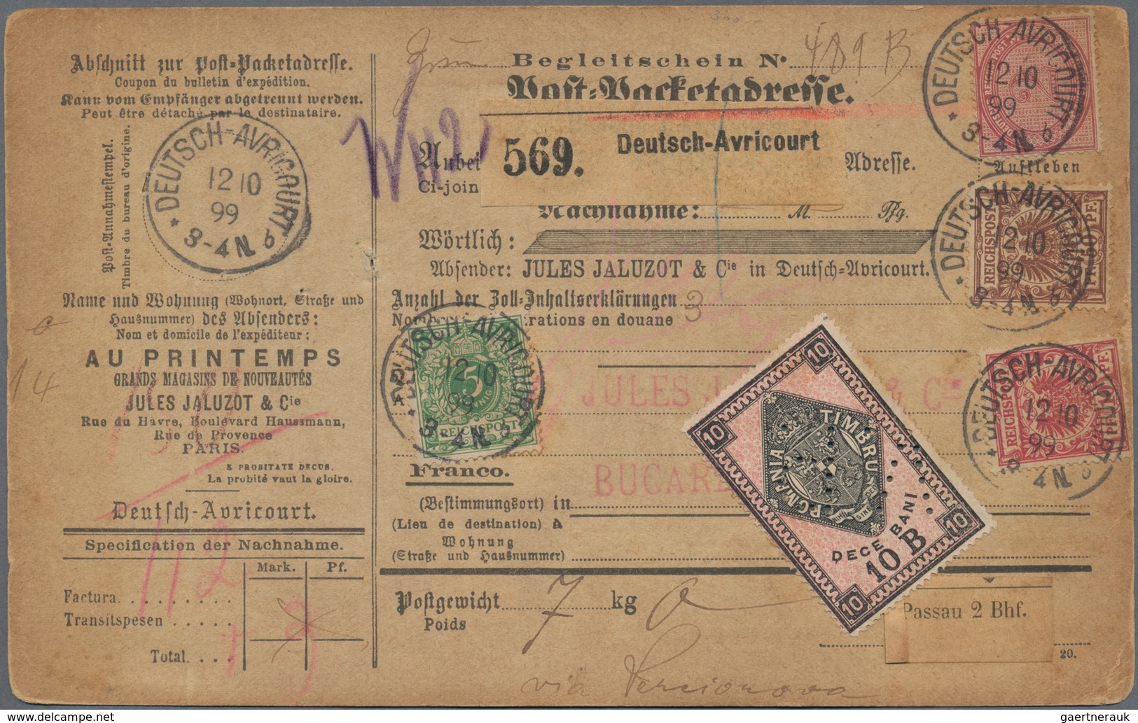 Deutsches Reich: 1855/1938, Kleines Aber Feines Lot Von 4 Belegen Dabei Österreichischer Luftpost-Ga - Sammlungen