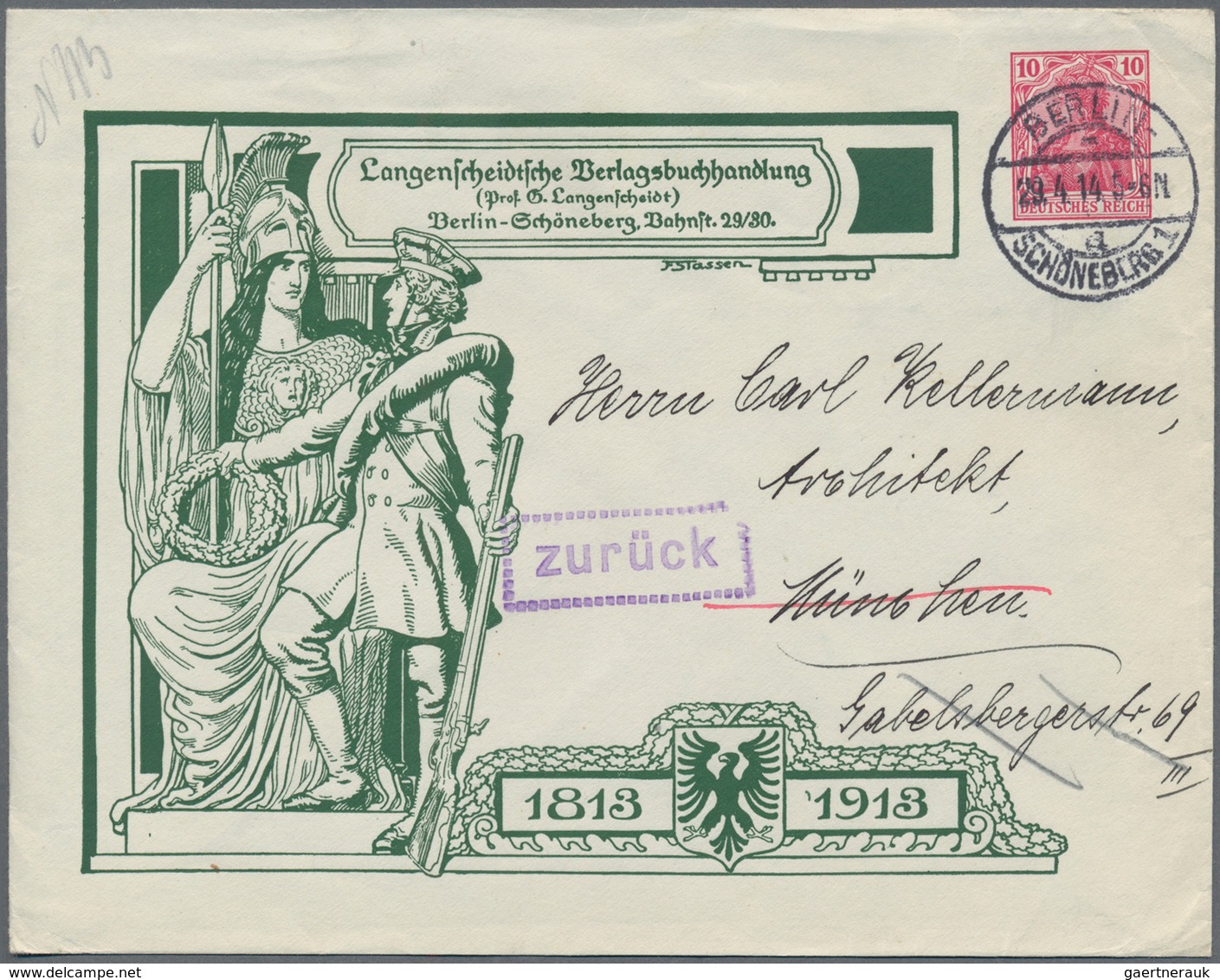 Deutsches Reich: 1872/1932, ca. 125 Briefe und Karten sowie ein kleines Album "Ein Jahr Krieg in 100