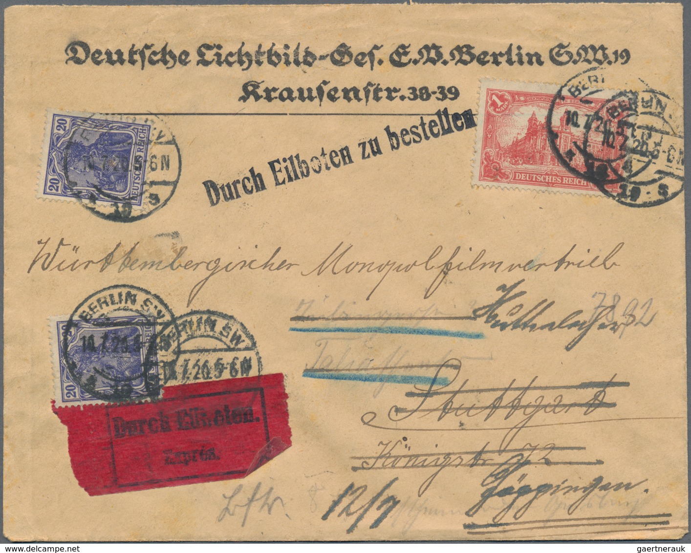 Deutsches Reich: 1872/1945, über 280 Teils Bessere Belege Mit Dem Hauptteil Ab Ca. 1920. Dabei See- - Collections