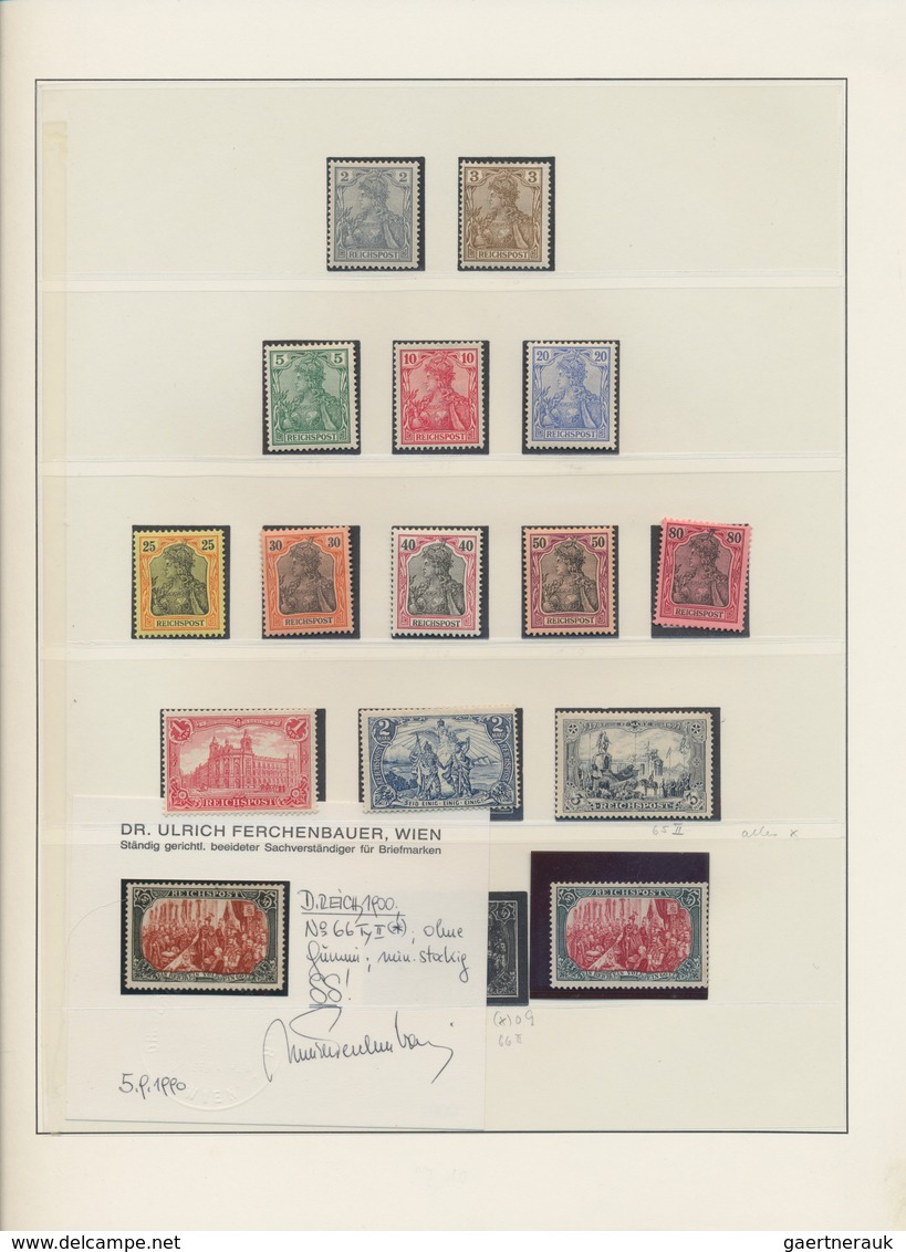 Deutsches Reich: 1872/1945, Ungebrauchte/postfrische Sammlung Von Brustschilde Bis III.Reich In Zwei - Collections