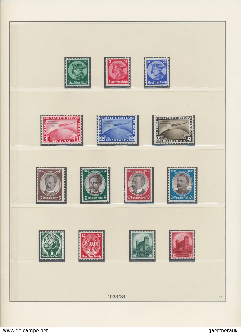 Deutsches Reich: 1872/1945, Ungebrauchte/postfrische Sammlung Von Brustschilde Bis III.Reich In Zwei - Collections