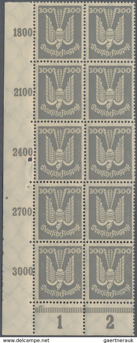 Deutsches Reich - Weimar: 1924, Flugpost Holztaube In Eckrand-10er-Blocks Links Unten, Postfrisch. M - Collections