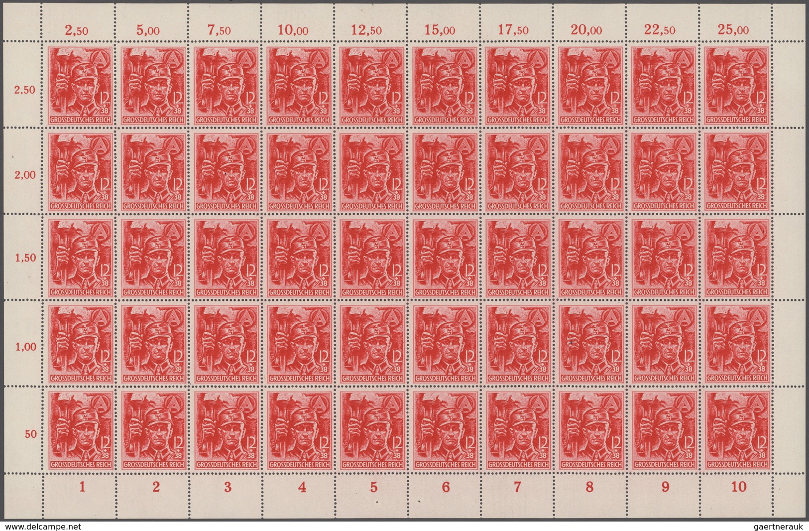 Deutsches Reich - 3. Reich: 1945, SA/SS Gezähnt, 1.000 Komplette Serien In Einheiten, Postfrisch. Mi - Lettres & Documents