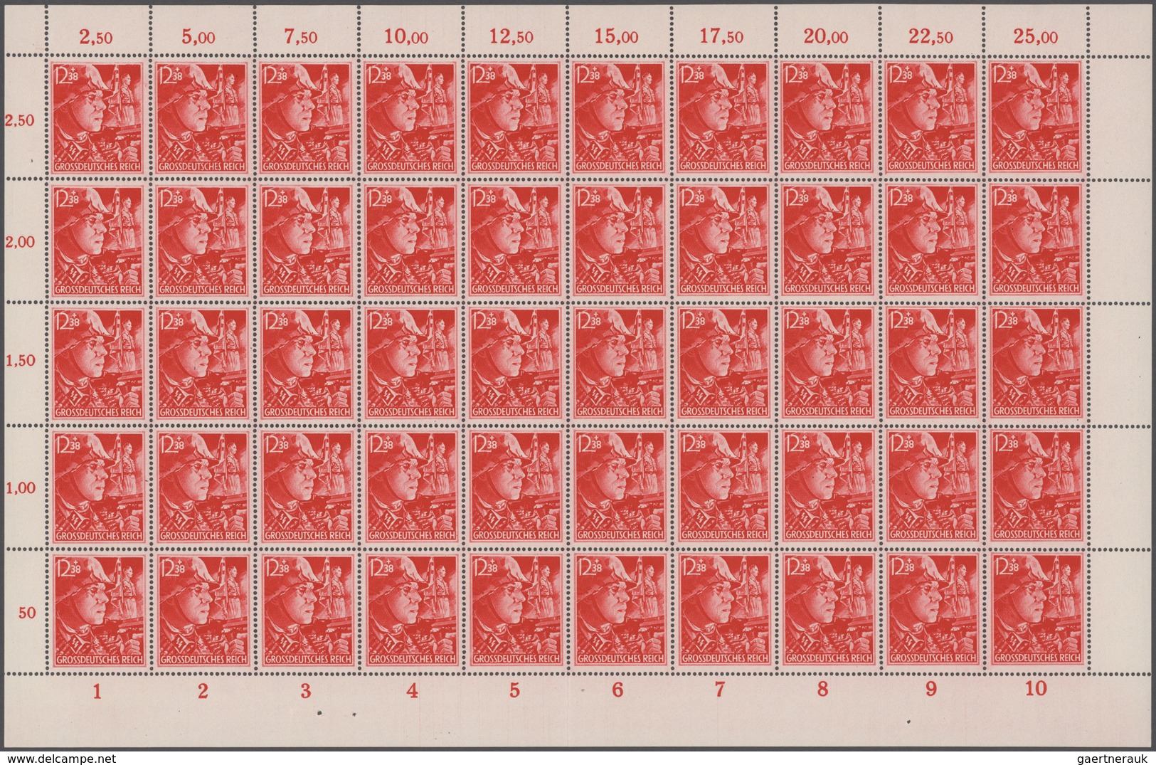Deutsches Reich - 3. Reich: 1945, SA/SS Gezähnt, 1.000 Komplette Serien In Einheiten, Postfrisch. Mi - Covers & Documents