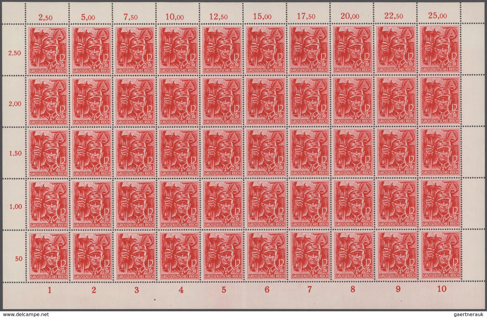 Deutsches Reich - 3. Reich: 1945, SA/SS Gezähnt, 2.000 Komplette Serien In Einheiten, Postfrisch. Mi - Covers & Documents