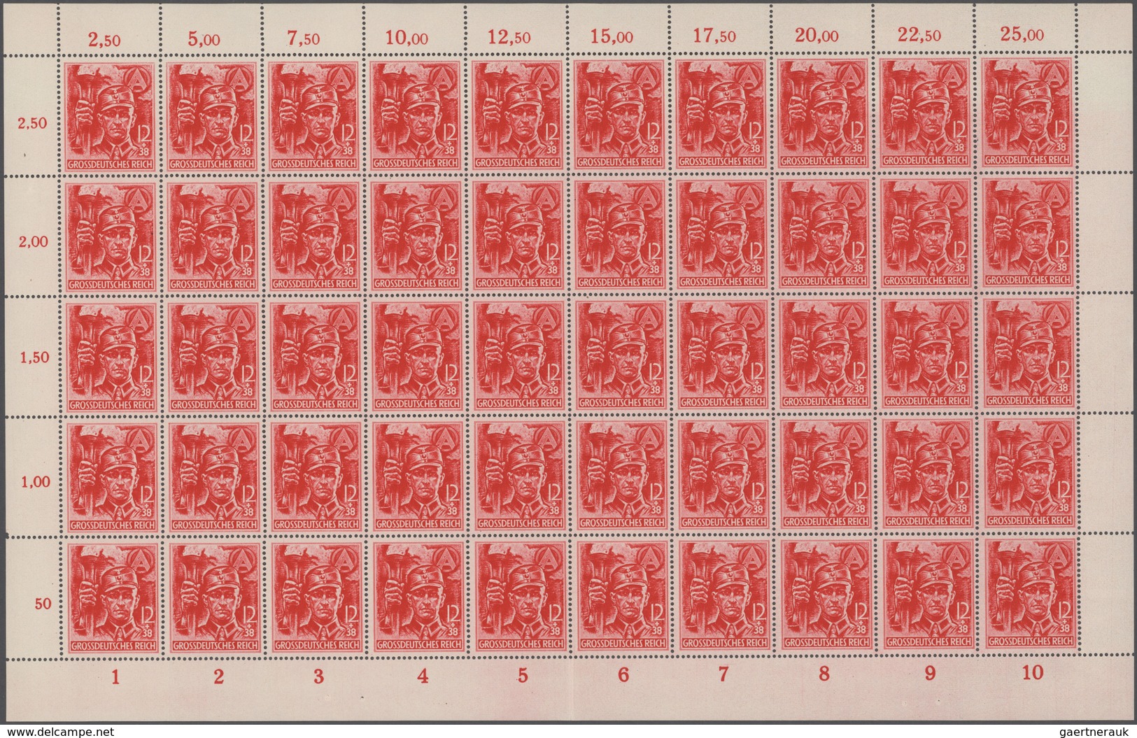 Deutsches Reich - 3. Reich: 1945, SA/SS Gezähnt, 2.000 Komplette Serien In Einheiten, Postfrisch. Mi - Covers & Documents