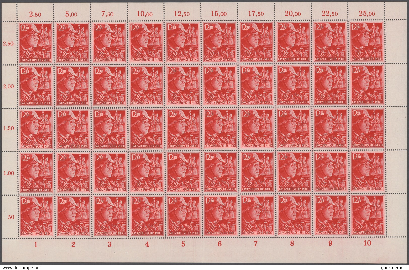 Deutsches Reich - 3. Reich: 1945, SA/SS Gezähnt, 2.000 Komplette Serien In Einheiten, Postfrisch. Mi - Covers & Documents