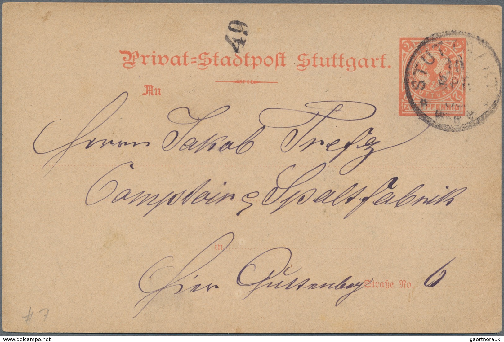 Deutsches Reich - Privatpost (Stadtpost): 1886 - 1889 (ca.), Umfangreicher Ganzsachen-Posten Der PRI - Postes Privées & Locales