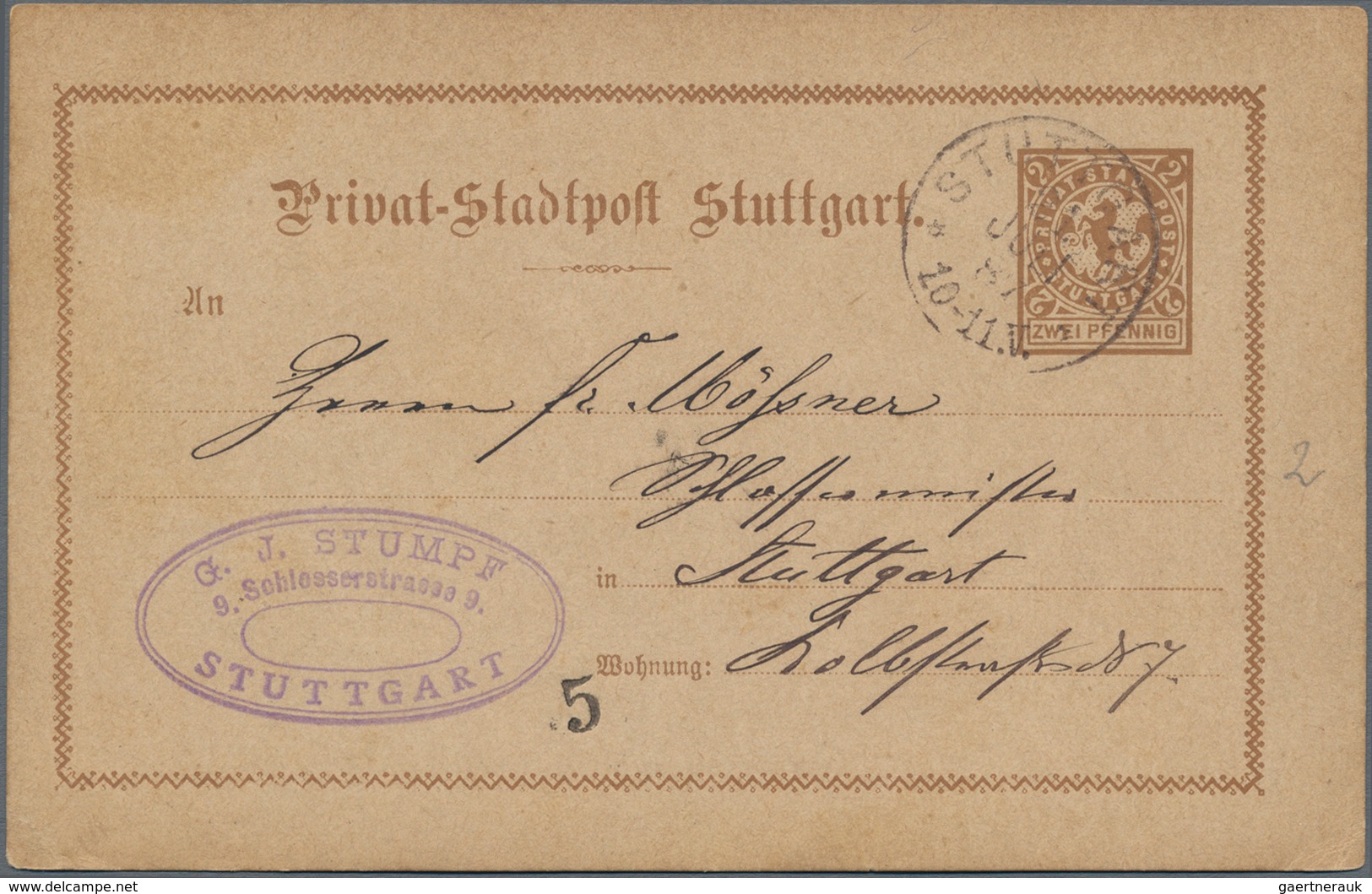 Deutsches Reich - Privatpost (Stadtpost): 1886 - 1889 (ca.), Umfangreicher Ganzsachen-Posten Der PRI - Postes Privées & Locales