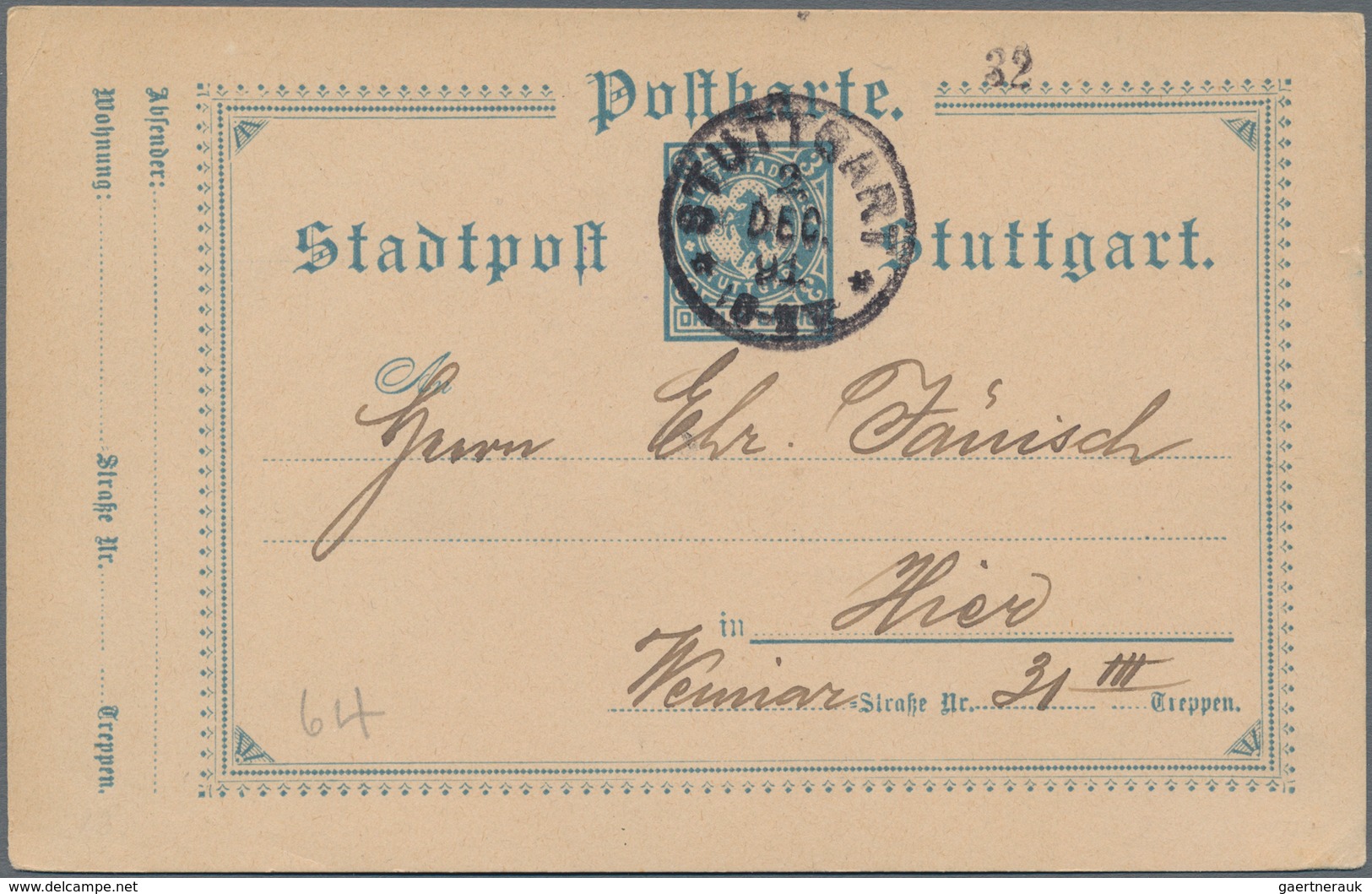 Deutsches Reich - Privatpost (Stadtpost): 1886 - 1889 (ca.), Umfangreicher Ganzsachen-Posten Der PRI - Privatpost