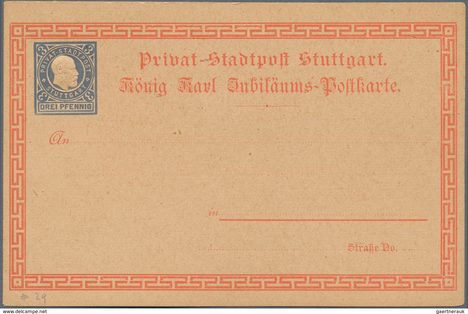 Deutsches Reich - Privatpost (Stadtpost): 1886 - 1889 (ca.), umfangreicher Ganzsachen-Posten der PRI