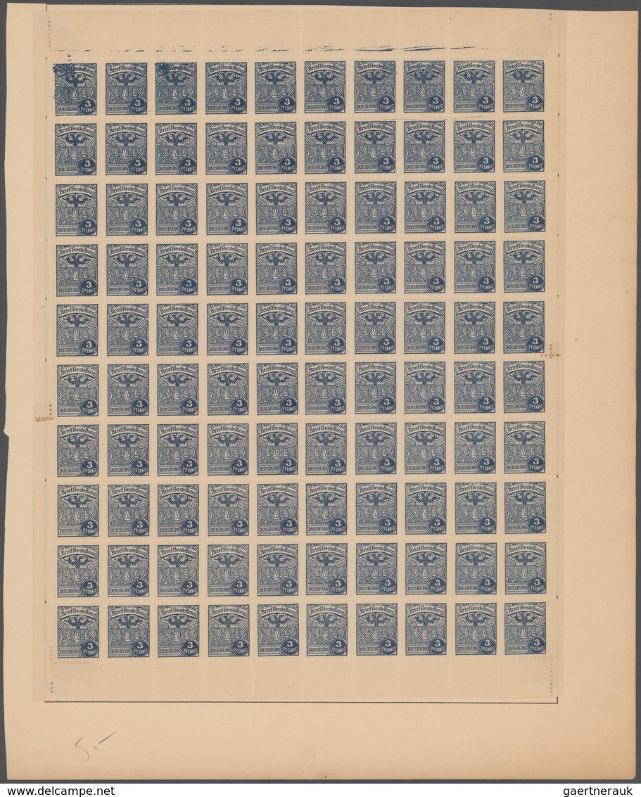 Deutsches Reich - Privatpost (Stadtpost): 1887/1897, Dessau MiNr. 8 Im 50er-Bogen Auf Unterlage Gekl - Private & Local Mails